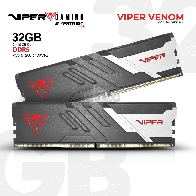 Picture of მეხსიერება PATRIOT VIPER VENOM PVV532G640C32K 32GB DDR5 6400MHz 