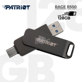 Picture of USB3.2 Type-A+C მეხსიერება PATRIOT RAGE R550 PE128GR550DSAD 128GB BLACK