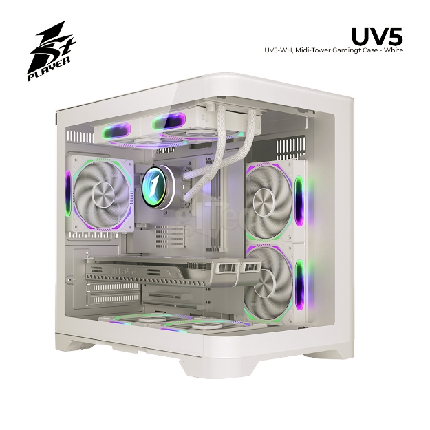 Picture of ქეისი 1STPLAYER UV5 UV5-WH Midi-Tower White