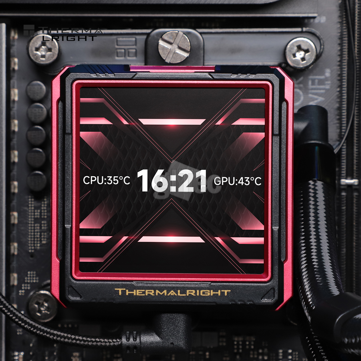 Thermalright FW 240 - Raffreddamento ad acqua con 2 ventole PWM, schermo LCD IPS 320 x 240, raffreddamento AIO, raffreddamento a CPU liquido per raffreddamento AMD/Intel PC Aio: AM4/AM5/LGA1700/1851