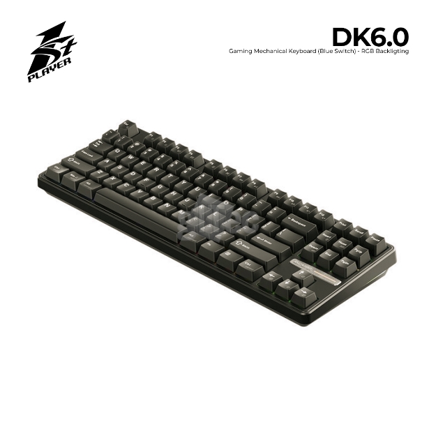 Picture of კლავიატურა 1STPLAYER DK6.0 Black (Tenkeyless) Mechanical Blue Switch RGB Backligting