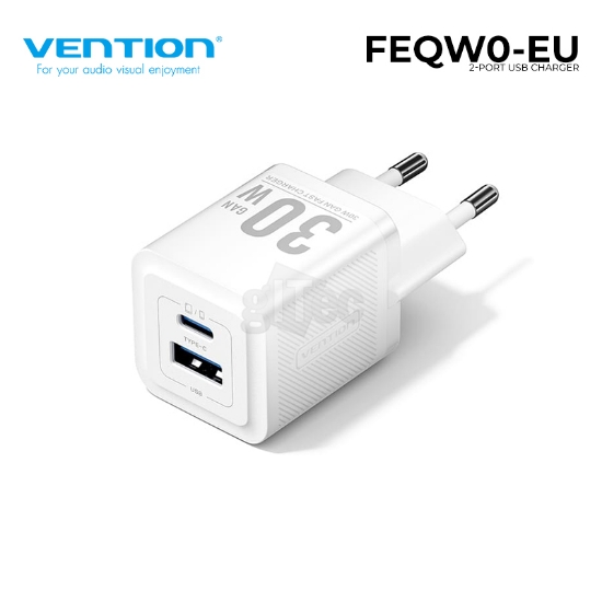 სურათი დამტენი VENTION FEQW0-EU 2-Port USB
