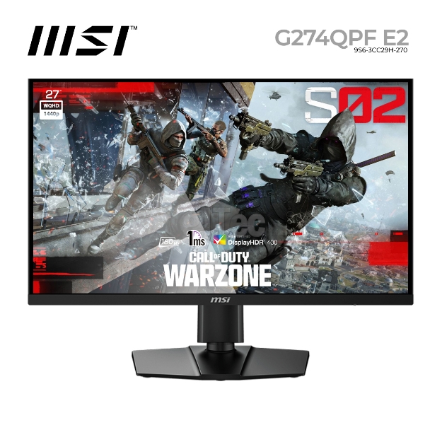 Picture of მონიტორი MSI G274QPF E2 9S6-3CC29H-270 27" Rapid IPS 2K WQHD 180Hz 1ms BLACK