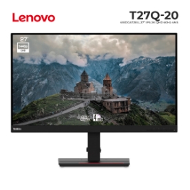 Picture of MONITOR LENOVO ThinkVision T27q-20 61EDGAT2EU 27" 2K QHD IPS 4MS BLACK