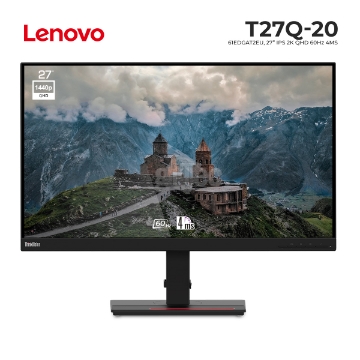 დეტალურის ჩვენება მონიტორი LENOVO ThinkVision T27q-20 61EDGAT2EU 27" 2K QHD IPS 4MS BLACK სურათი მონიტორი LENOVO ThinkVision T27q-20 61EDGAT2EU 27" 2K QHD IPS 4MS BLACK
