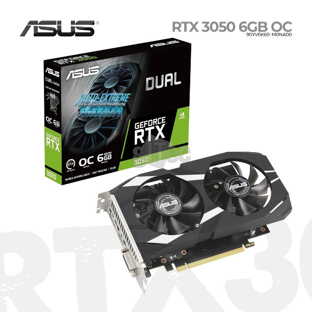 Picture of ვიდეო დაფა ASUS Dual GeForce RTX™ 3050 OC Edition 90YV0K60-M0NA00 6GB GDDR6