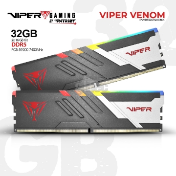 Show details for MEMORY PATRIOT VIPER VENOM RGB PVVR532G740C36K 32GB DDR5 7400MHZ Picture of MEMORY PATRIOT VIPER VENOM RGB PVVR532G740C36K 32GB DDR5 7400MHZ