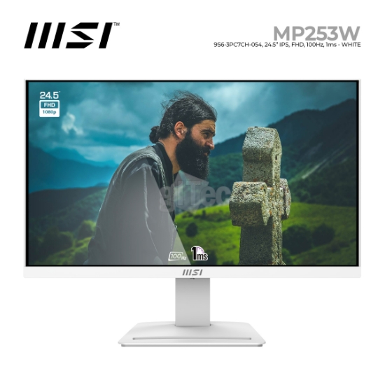 Picture of MONITOR MSI PRO MP253W 9S6-3PC7CH-054 24.5" IPS 100Hz 1ms WHITE