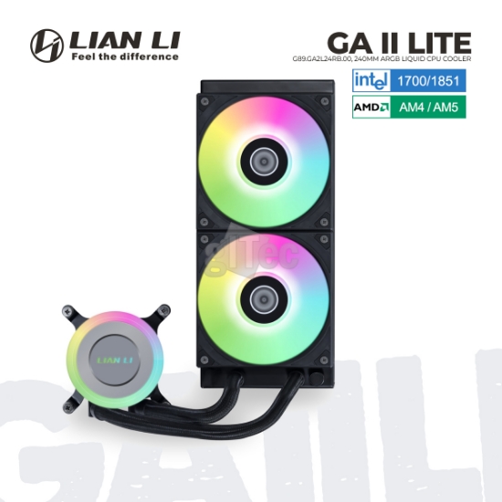 სურათი თხევადი გაგრილების სისტემა LIAN LI GA II Lite G89.GA2L24RB.00 240mm ARGB Black