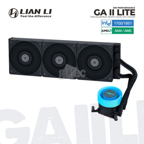 სურათი თხევადი გაგრილების სისტემა LIAN LI GA II LITE 360 PERFORMANCEG89.GA2L36PB.00 BLACK