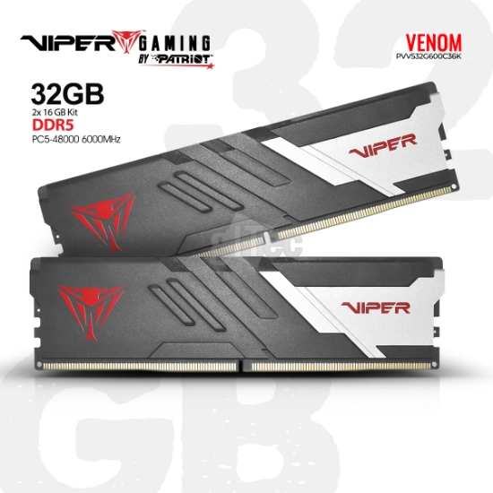 სურათი მეხსიერება PATRIOT VIPER VENOM PVV532G600C36K DDR5 32GB 6000MHZ