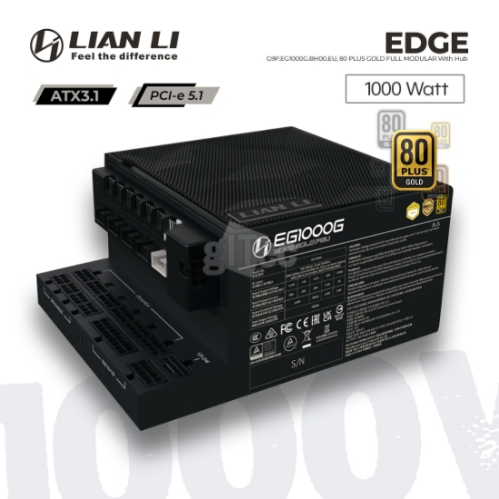 Picture of POWER SUPPLY LIAN LI EDGE G9P.EG1000G.BH00.EU 1000W 80+ Gold FULL MODULAR With Hub BLACK