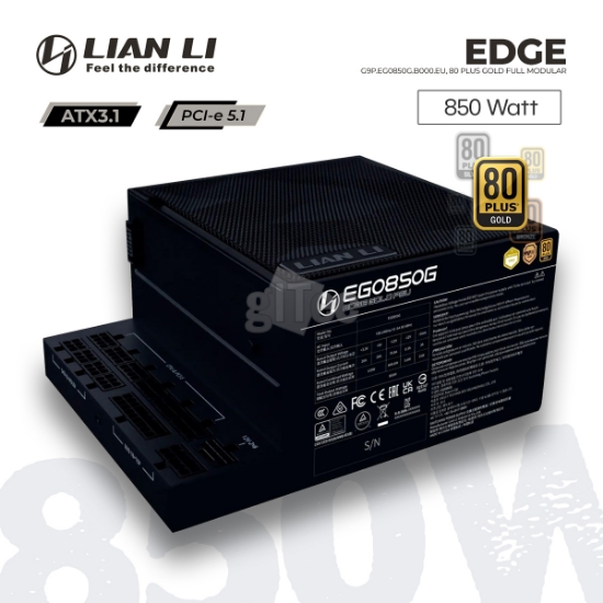 Picture of POWER SUPPLY LIAN LI EDGE G9P.EG0850G.B000.EU 850W 80+ Gold FULL MODULAR BLACK