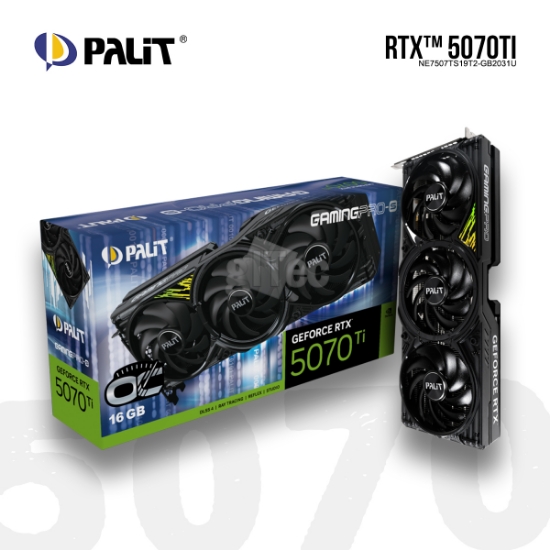 სურათი ვიდეო დაფა PALIT RTX5070Ti GAMINGPRO-S NE7507T019T2-GB2031U 16GB GDDR7 256bit