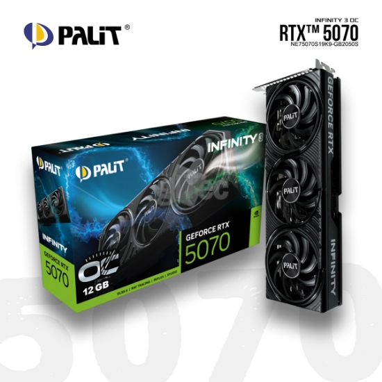 სურათი ვიდეო დაფა PALIT RTX5070 INFINITY 3 OC NE75070S19K9-GB2050S 12GB GDDR7 192bit
