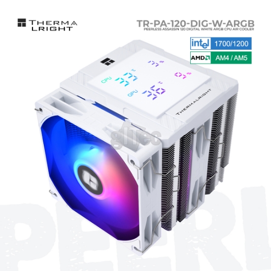 სურათი პროცესორის ქულერი THERMALRIGHT PEERLESS ASSASSIN 120 DIGITAL ARGB WHITE