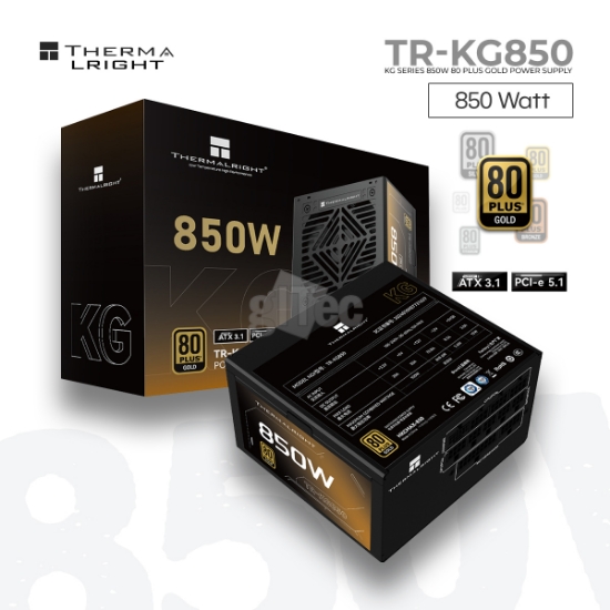 სურათი კვების ბლოკი THERMALRIGHT TR-KG850 850W 80PLUS GOLD ATX3.1 PCI-E 5.1 BLACK