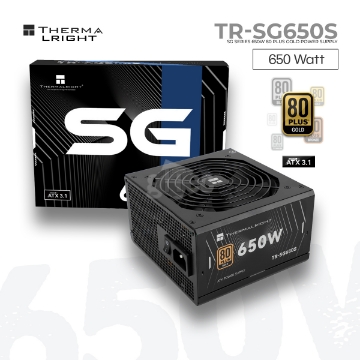 დეტალურის ჩვენება კვების ბლოკი HERMALRIGHT TR-SG650S 650W 80+ Gold NON Modular ATX 3.1 BLACK სურათი კვების ბლოკი HERMALRIGHT TR-SG650S 650W 80+ Gold NON Modular ATX 3.1 BLACK