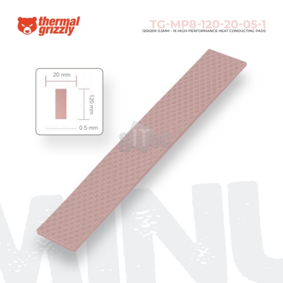 Picture of Thermal Pad Thermal Grizzly Minus Pad 8 120x20x0.5 mm TG-MP8-120-20-05-1