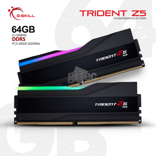 სურათი მეხსიერება G.Skill Trident Z5 RGB F5-6000J3636F32GX2-TZ5RK 64GB DDR5 6000MHZ