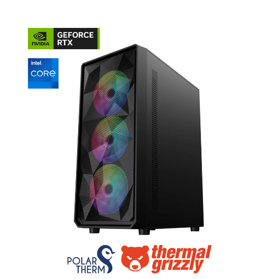 სურათი კომპიუტერი Intel Core i3-12100F 16GB DDR4 500GB SSD M.2 RTX3050 8GB