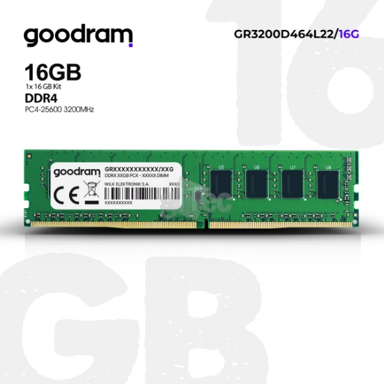 სურათი მეხსიერება Goodram GR3200D464L22/16G 16G DDR4 3200MHz