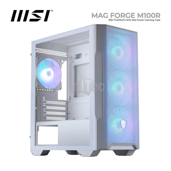 სურათი ქეისი MSI MAG FORGE M100R WHITE 306-7G20W21-HH9 Mid-Tower