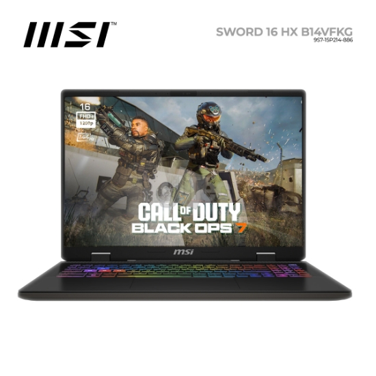 სურათი ნოუთბუქი MSI Sword 16 HX B14VFKG 9S7-15P214-886 16" IPS FHD+ 144Hz i7-14650HX 16GB 1TB SSD RTX4060