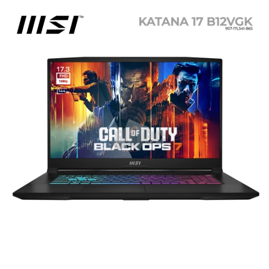 სურათი ნოუთბუქი MSI MSI Katana 17 B12VGK 9S7-17L541-865 17.3" IPS FHD 144Hz i7-13620H 16GB 1TB SSD RTX4060