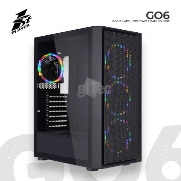 დეტალურის ჩვენება ქეისი 1STPLAYER GO6 GO6-BK-4FS1 MIDI-Tower BLACK სურათი ქეისი 1STPLAYER GO6 GO6-BK-4FS1 MIDI-Tower BLACK