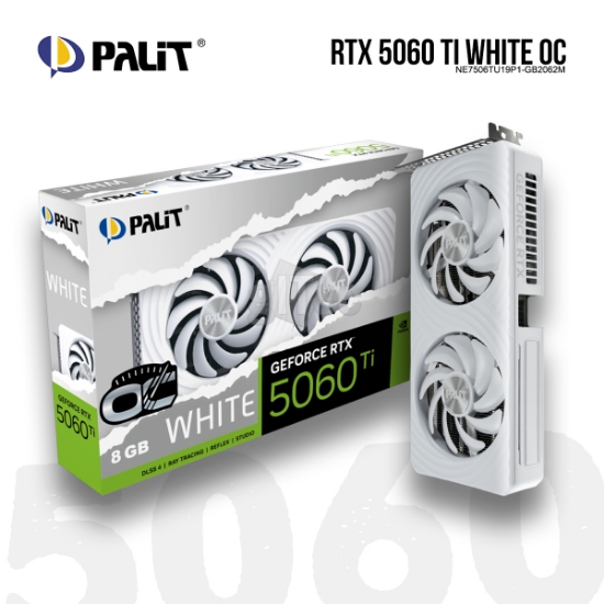Picture of Video Card PALIT RTX 5060 Ti White OC NE7506TU19P1-GB2062M 8GB GDDR7 128bit