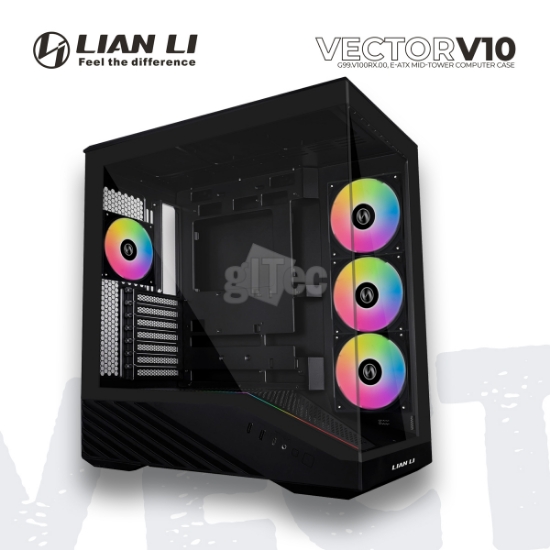 სურათი ქეისი LIAN LI VECTOR V100 G99.V100RX.00 MID-TOWER BLACK