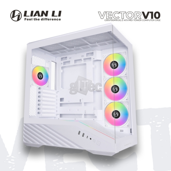 სურათი ქეისი LIAN LI VECTOR V100 G99.V100RX.00 MID-TOWER BLACK