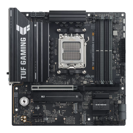 სურათი დედა დაფა ASUS TUF GAMING B850M-E WIFI sAM5 4xDDR5 M.2 HDMI DP WiFi BT mATX