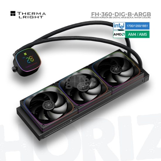 სურათი თხევადი გაგრილების სისტემა THERMALRIGHT FROZEN HORIZON 360 DIGITAL ARGB BLACK