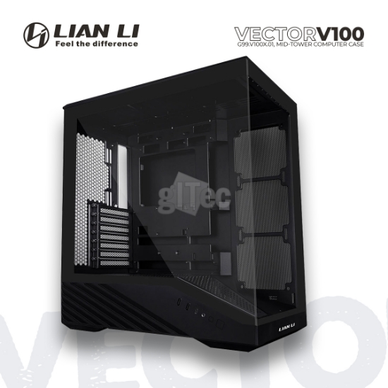 Picture of CASE LIAN LI VECTOR V100 G99.V100X.01 MID-TOWER BLACK