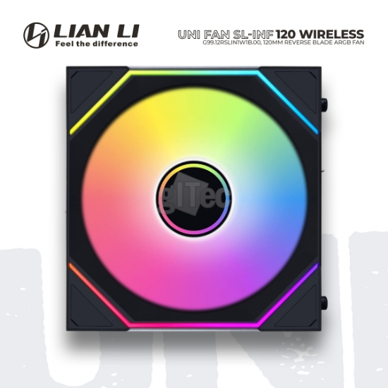 სურათი ქეისის ქულერი LIAN LI UNI FAN SL-INF Wireless REVERSE Blade 120 G99.12RSLIN1W1B.00 BLACK