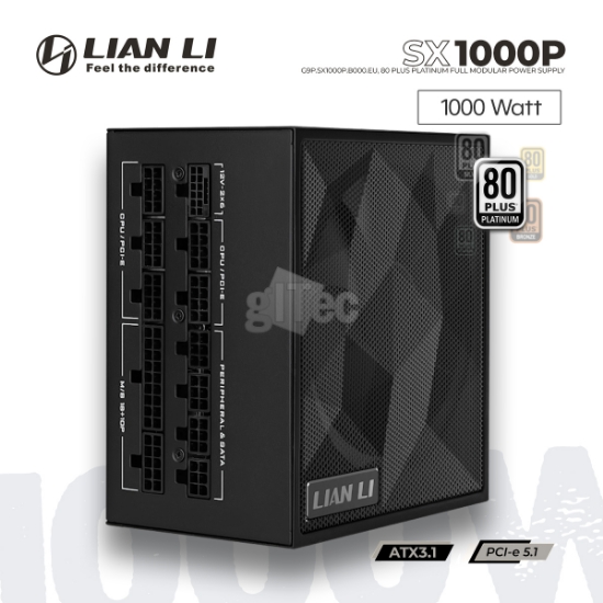 Picture of POWER SUPPLY LIAN LI SX 1000P G9P.SX1000P.B000.EU 1000W 80 PLUS PLATINUM FULL MODULAR BLACK