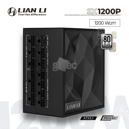 Picture of POWER SUPPLY LIAN LI SX 1200P G9P.SX1200P.B000.EU 1200W 80 PLUS PLATINUM FULL MODULAR BLACK