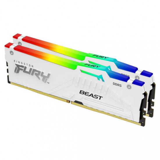 Picture of Memory Kingston FURY (RGB) White 32GB (16GB x 2 pcs) 5600MHz DDR5 DIMM CL36  KF556C36BWEAK2-32