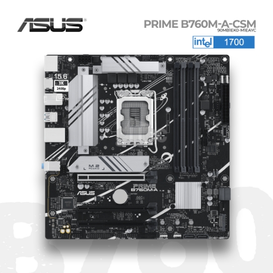 Picture of MotherBoard ASUS PRIME B760M-A-CSM 90MB1EK0-M1EAYC LGA1700 DDR5
