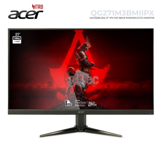Picture of MONITOR ACER NITRO QG271M3BMIIPX UM.HQ1EE.303 27" IPS FHD 180HZ BLACK