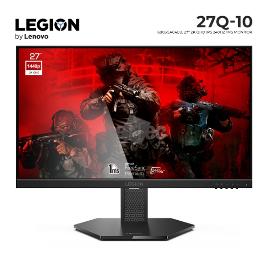 სურათი მონიტორი LENOVO LEGION 27Q-10 68C6GAC4EU 27" 2K QHD IPS 240HZ 1MS BLACK