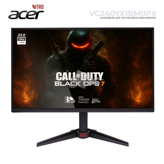 Picture of MONITOR ACER Nitro VG240YX1BMIIPX UM.QV0EE.101 23.8" FHD IPS 200HZ 0.5MS BLACK