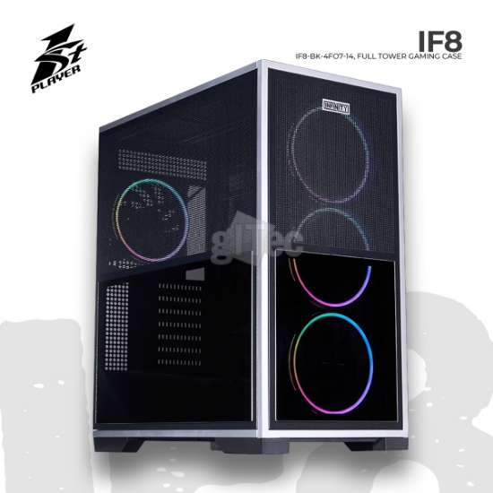 სურათი ქეისი 1STPLAYER INFINITY IF8 IF8-BK-4FO7-14 Full-Tower BLACK