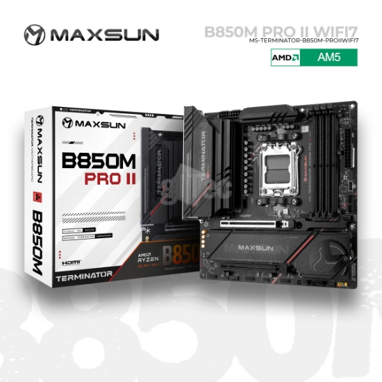 სურათი დედა დაფა MAXSUN MS-Terminator B850M PRO II WIFI7 AM5 mATX