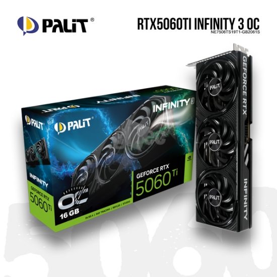 სურათი ვიდეო დაფა PALIT RTX5060TI INFINTY 3 OC NE7506TS19T1-GB2061S 16GB GDDR7 128bit