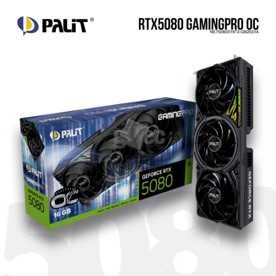 სურათი ვიდეო დაფა PALIT RTX5080 GAMINGPRO OC NE75080S19T2-GB2031A 16GB GDDR7 256bit