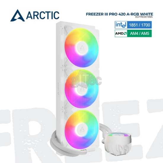 Picture of WATER COOLING SYSTEM ARCTIC LIQUID FREEZER III PRO 420 A-RGB WHITE ACFRE00189A