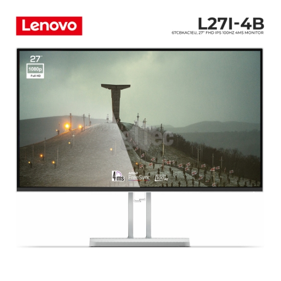 სურათი მონიტორი LENOVO L27i-4B 67CBKAC1EU 27" IPS FHD 100Hz 4MS GRAY